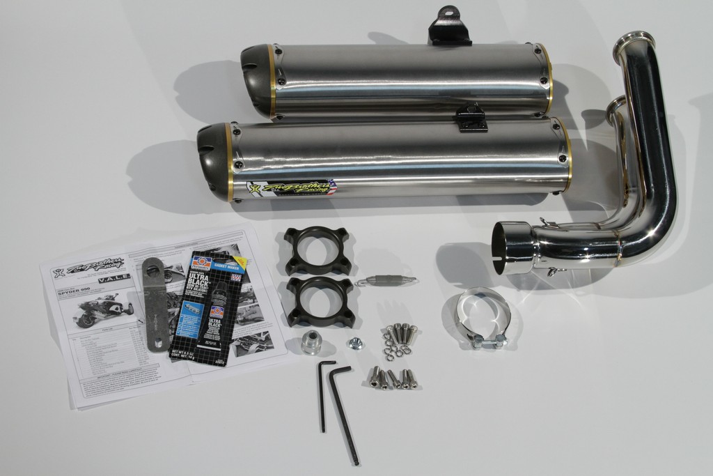 CanAm Spyder Dual Merge SlipOn Exhaust from Two Brothers CanAm Spyder Forums The Yfactor